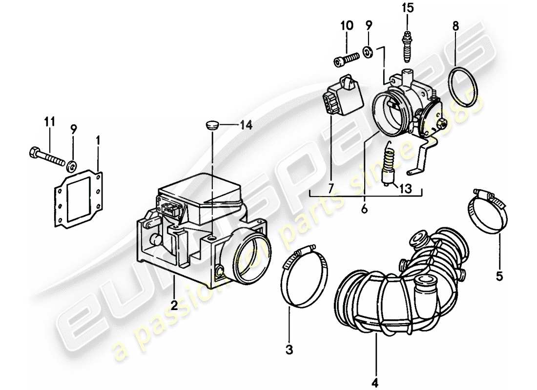 porsche 1986 (944) l-jetronic - 1 diagrama de piezas