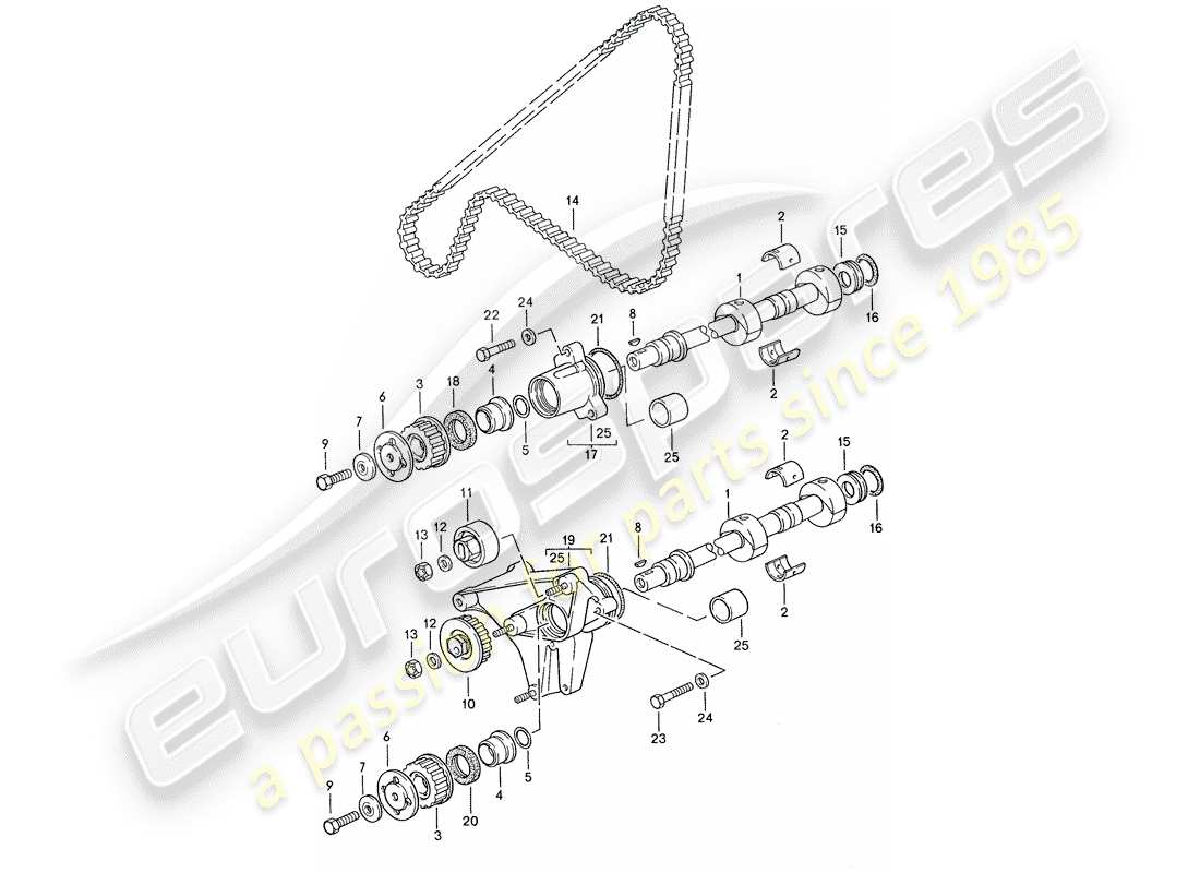 porsche 1991 (944) mecanismo de impulsión - eje diagrama de piezas