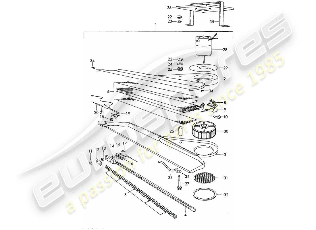 porsche 1966 (911/912) evaporador - aire acondicionado - d >> - mj 1968 diagrama de piezas