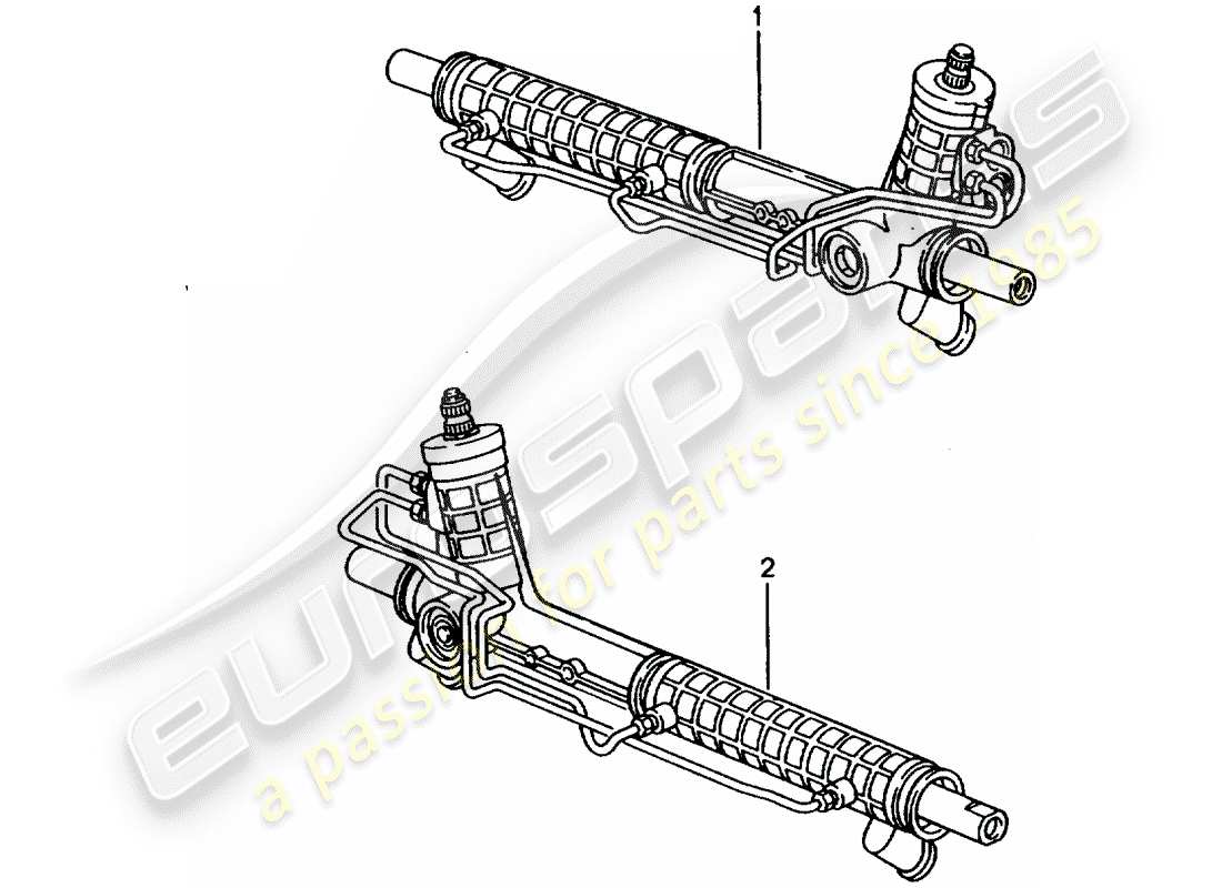 un diagrama de piezas del catálogo de piezas porsche 1965 (refurbished and exchange catalogue)