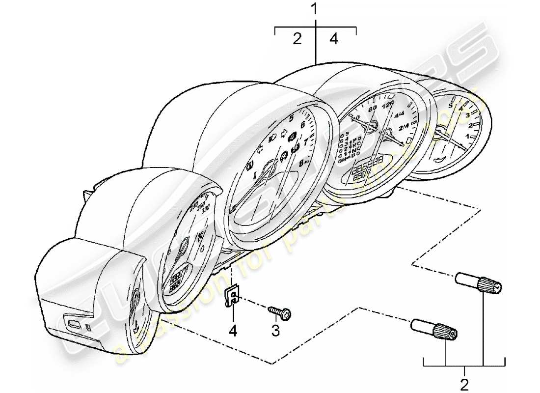 porsche 2007 (997-1) instruments diagrama de piezas