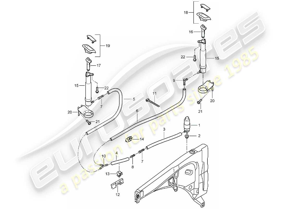 porsche 2003 (cayenne e1 9pa) diagrama de piezas del sistema arandela