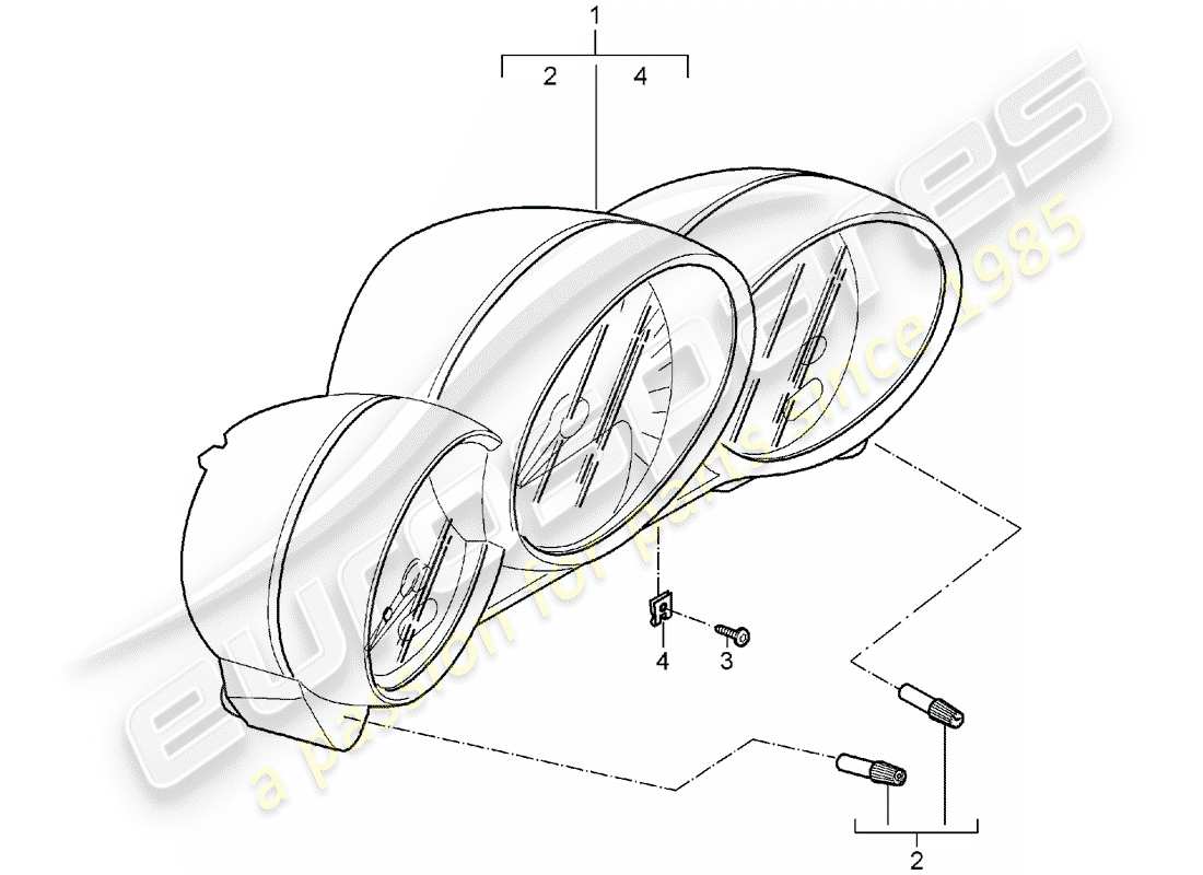 porsche 2006 (987 boxster) instruments diagrama de piezas