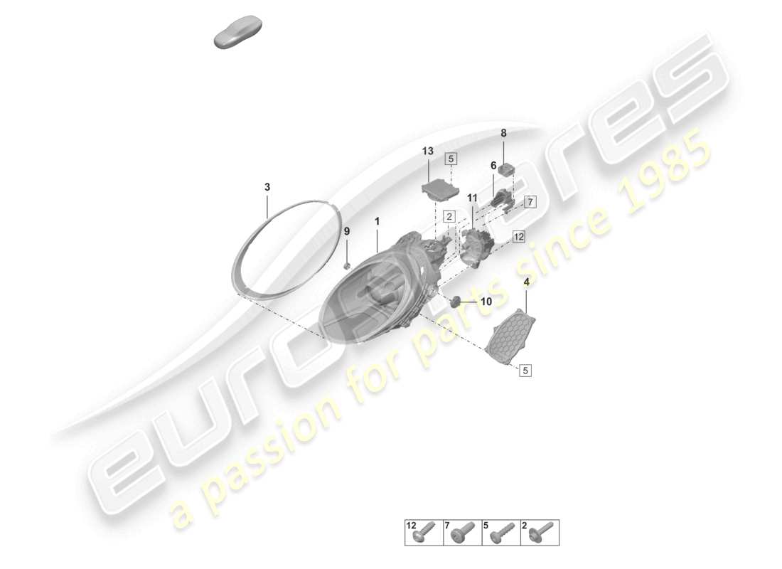 porsche 2020 (992-1) faro led básico d - 08.07.2020>> diagrama de piezas