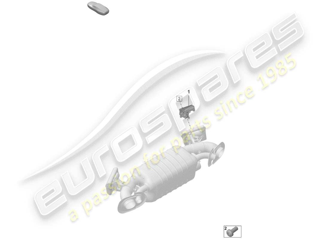 porsche 2020 (992-1) sistema de escape diagrama de piezas