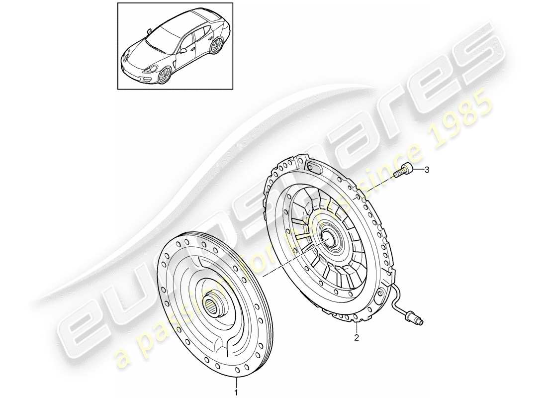 porsche 2010 (panamera 970) embrague diagrama de piezas