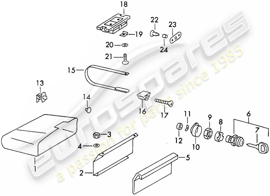 porsche 1973 (911) guantera - d >> - mj 1970 diagrama de piezas