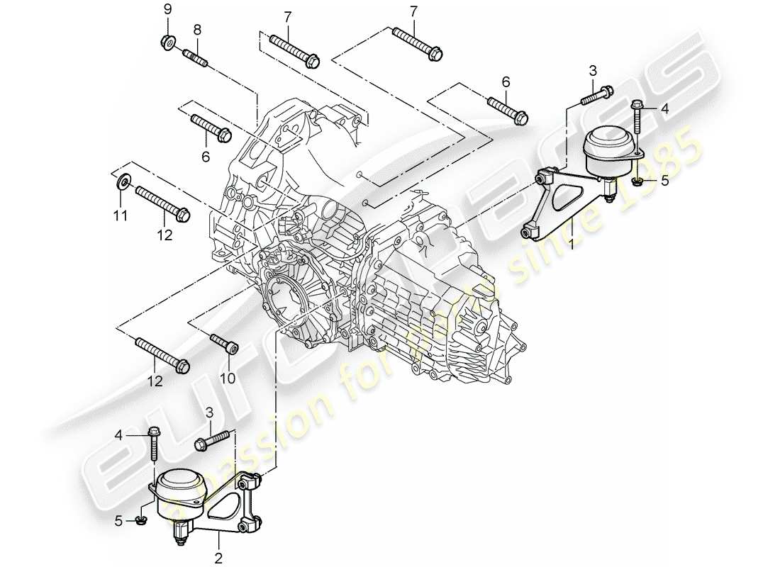 porsche 2008 (987 cayman) manual gearbox diagrama de piezas