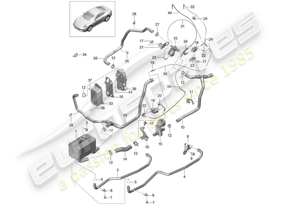 porsche 2015 (991-1) - pdk - diagrama de piezas