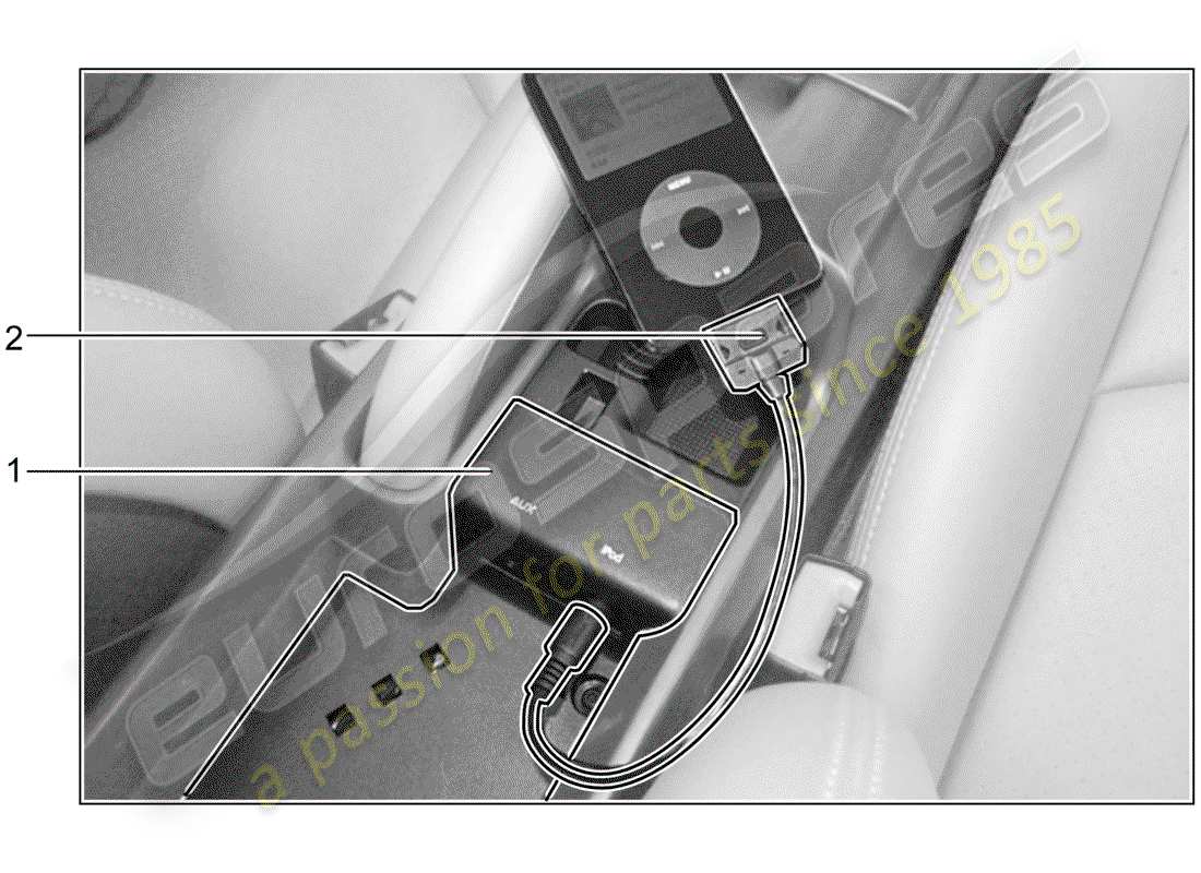 porsche 1990 (tequipment) interfaz multimedia diagrama de piezas