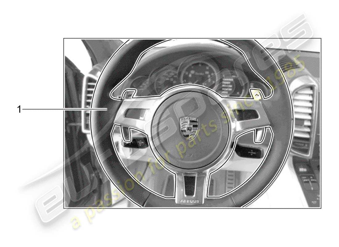porsche 2003 (tequipment cayenne) volante deportivo diagrama de piezas