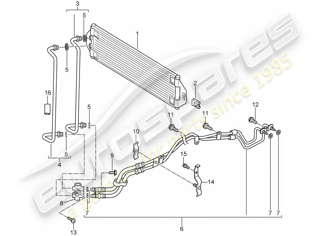 porsche 2010 (cayenne e1 9pa) tiptronic diagrama de piezas