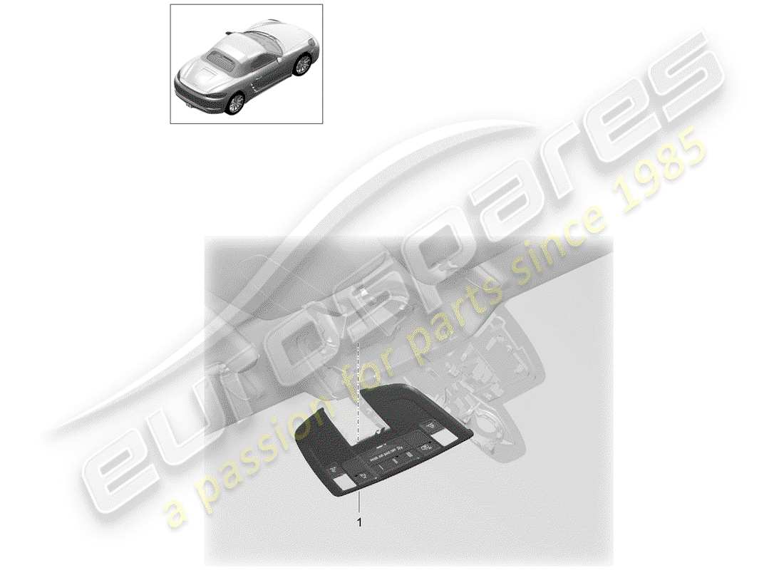 porsche 2020 (718 boxster) diagrama de piezas del soporte