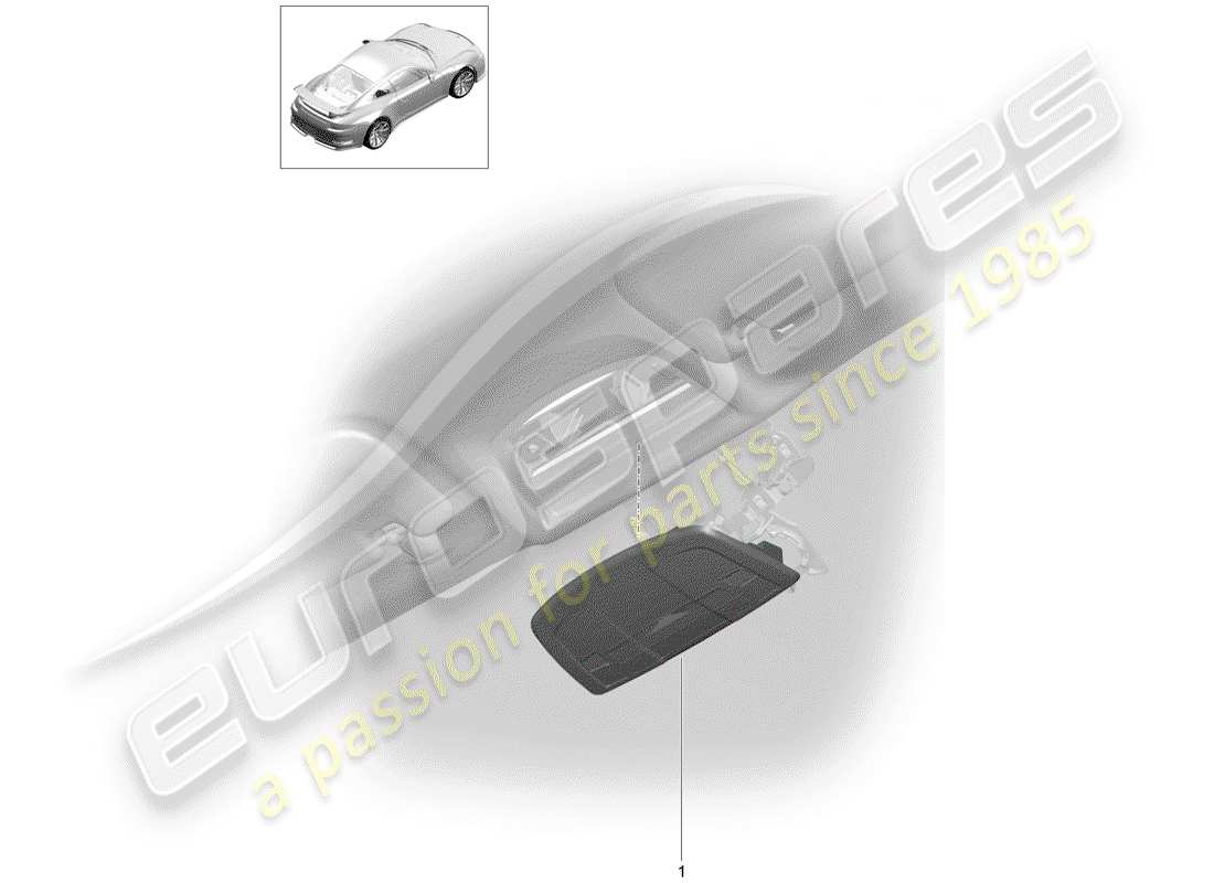 porsche 2016 (991-1 r/gt3/rs) soporte diagrama de piezas