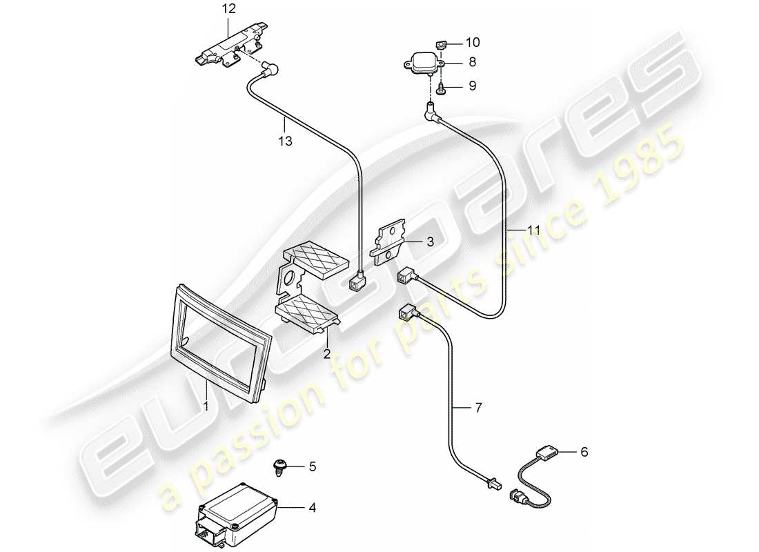 porsche 2013 (997-2 turbo / gt2 rs) preparación diagrama de piezas