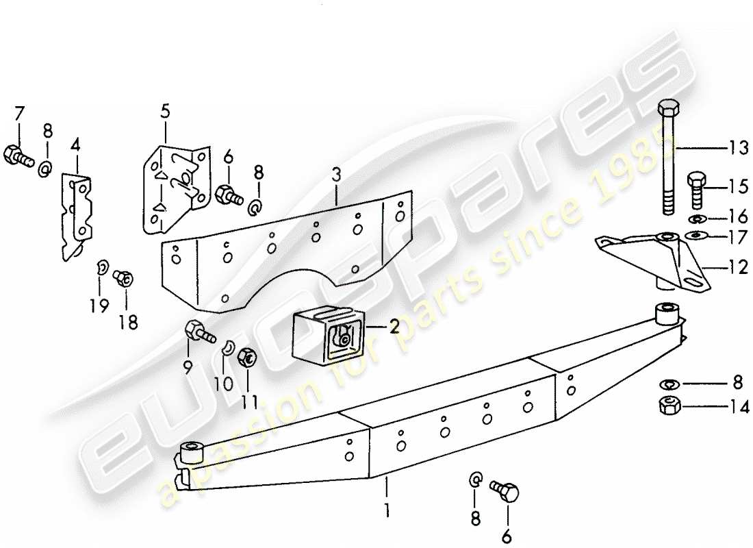 porsche 1966 (911/912) suspensión del motor - d - mj 1966>> diagrama de pieza