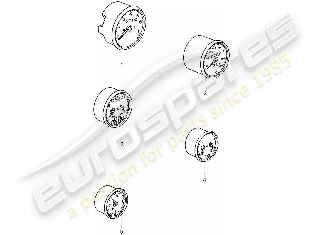 porsche 2009 (tequipment) instruments diagrama de piezas