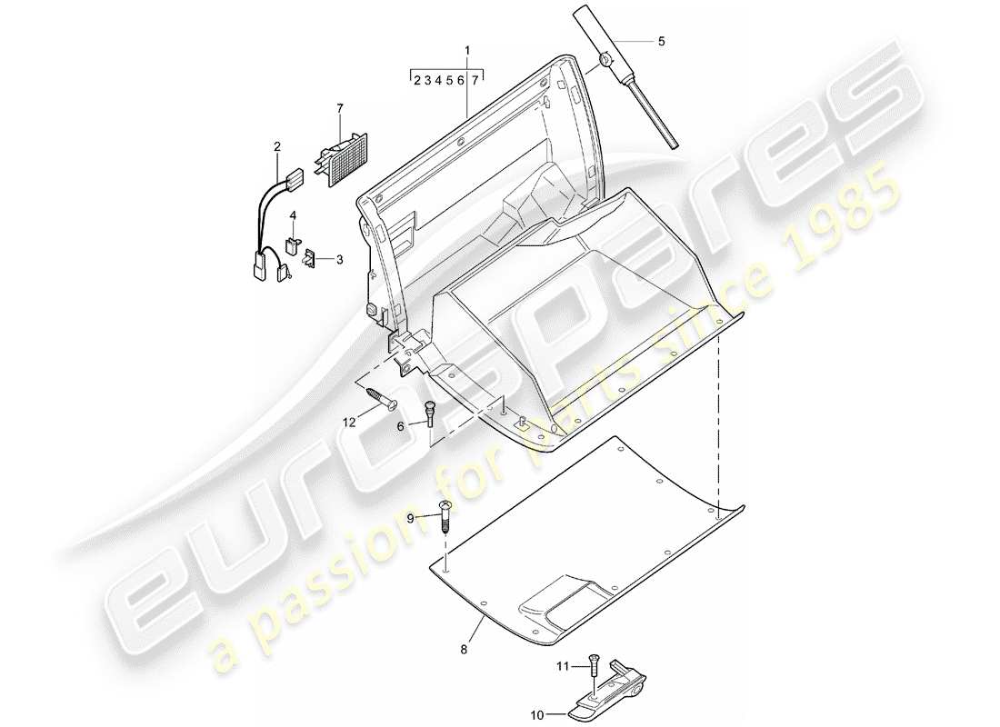 porsche 2001 (986 boxster) guantera - d - mj 2003>> diagrama de piezas