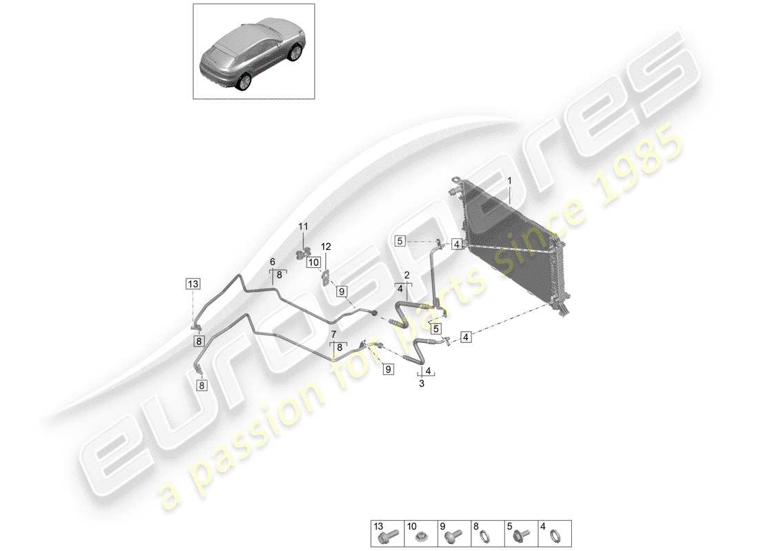 porsche 2019 (macan) - pdk - diagrama de piezas