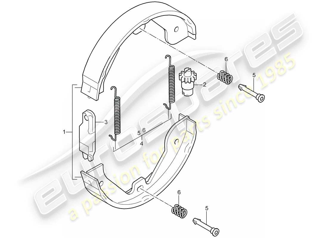 porsche 2010 (cayenne e1 9pa) operador de pie. freno de mano diagrama de piezas