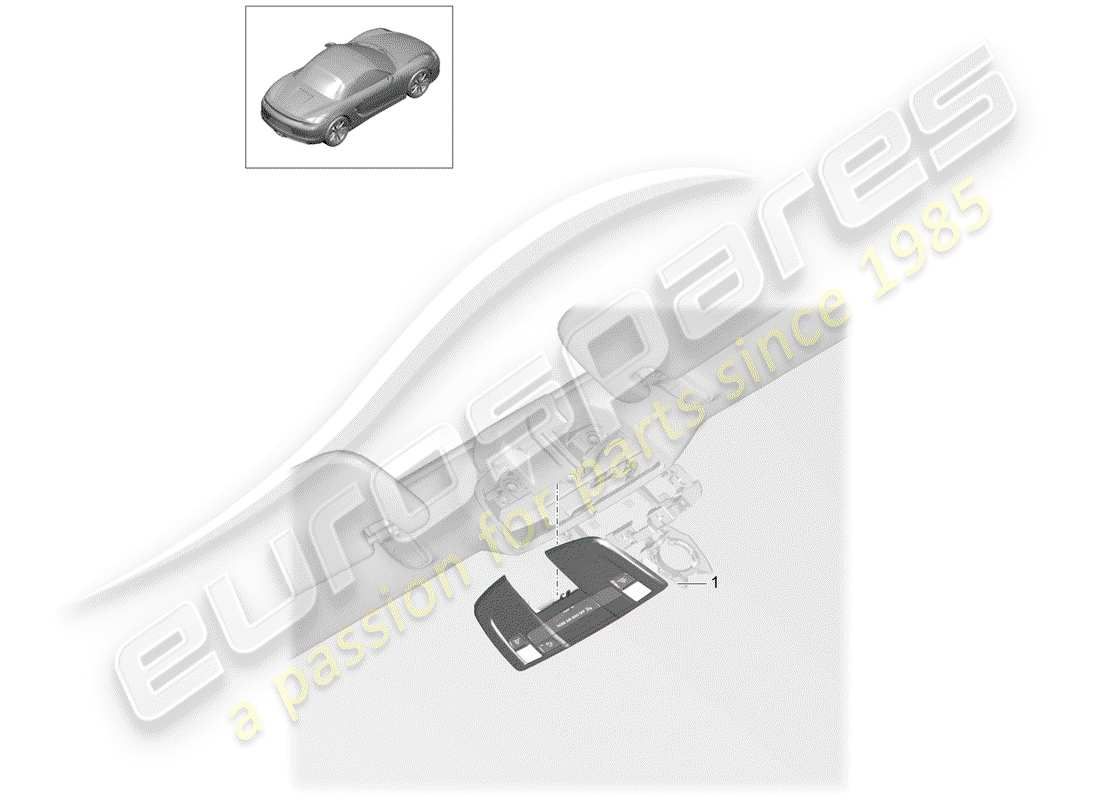 porsche 2016 (981 boxster) soporte diagrama de piezas