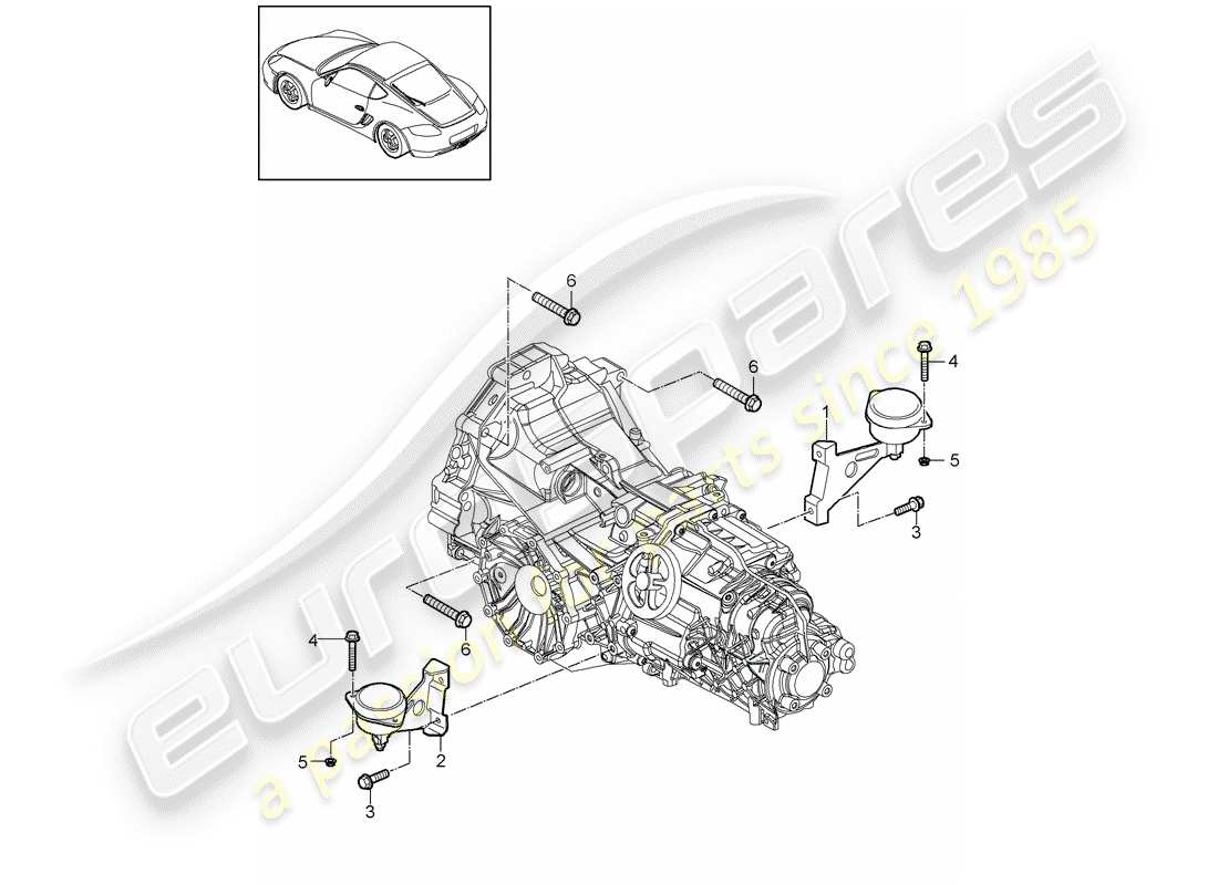 porsche 2011 (987 cayman) manual gearbox diagrama de piezas