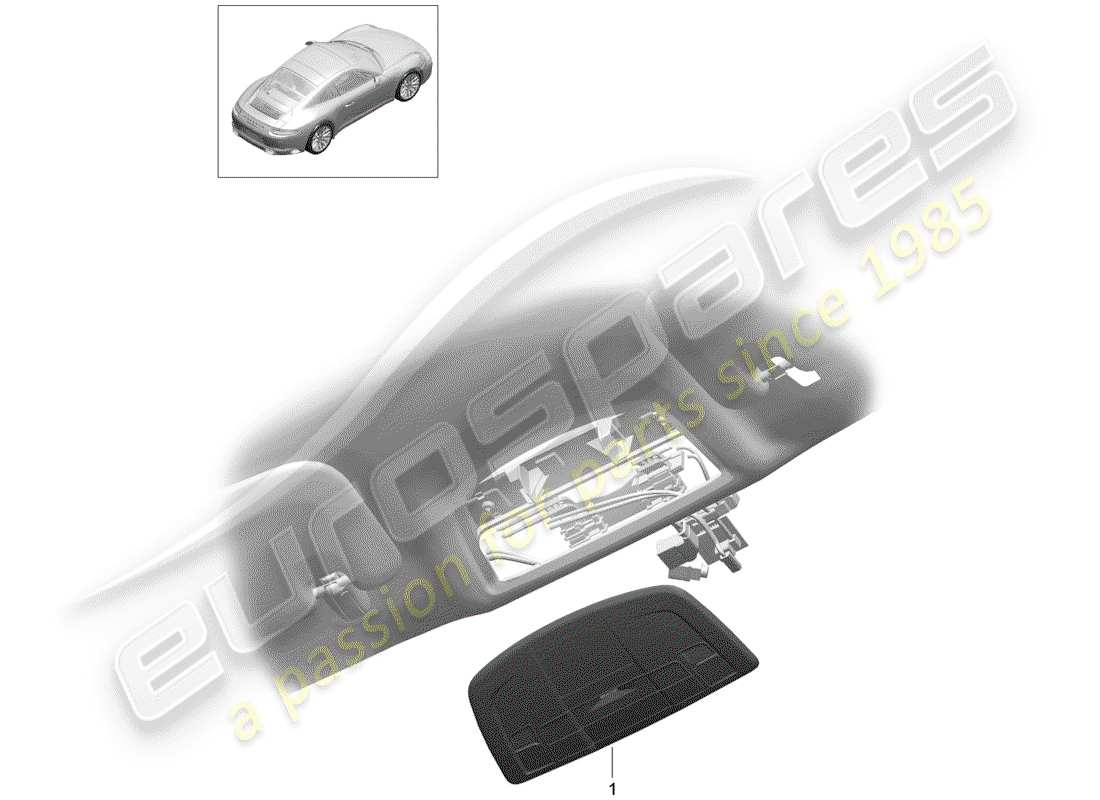 porsche 2017 (991-2) diagrama de piezas del soporte