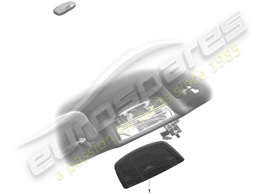 porsche 2020 (718 boxster spyder) diagrama de piezas del soporte