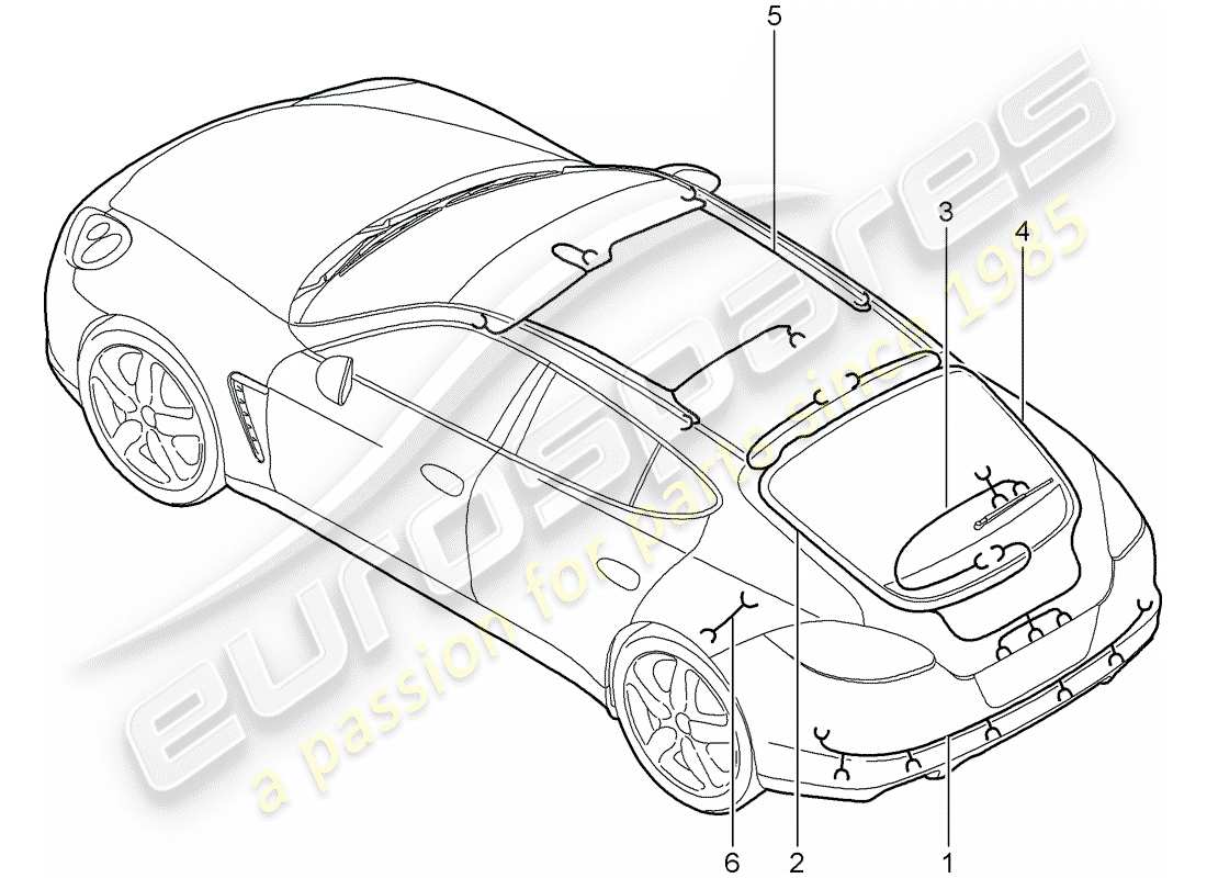porsche 2015 (panamera 970) cableando arneses diagrama de piezas