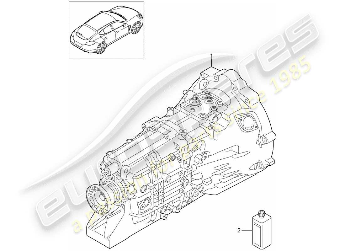 porsche 2010 (panamera 970) transmisión de repuesto diagrama de piezas