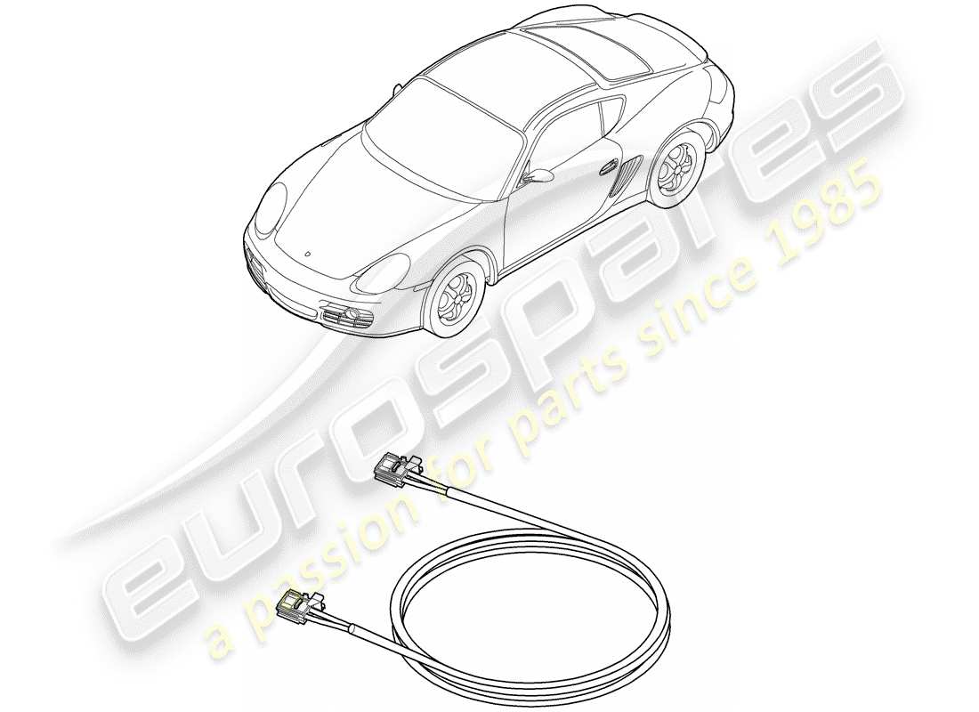 porsche 2012 (987 cayman) fibra óptica ligera diagrama de piezas