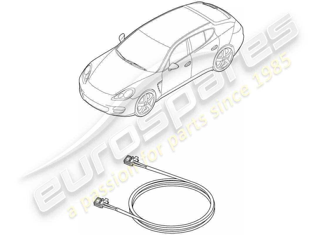 porsche 2016 (panamera 970) fibra óptica ligera diagrama de piezas