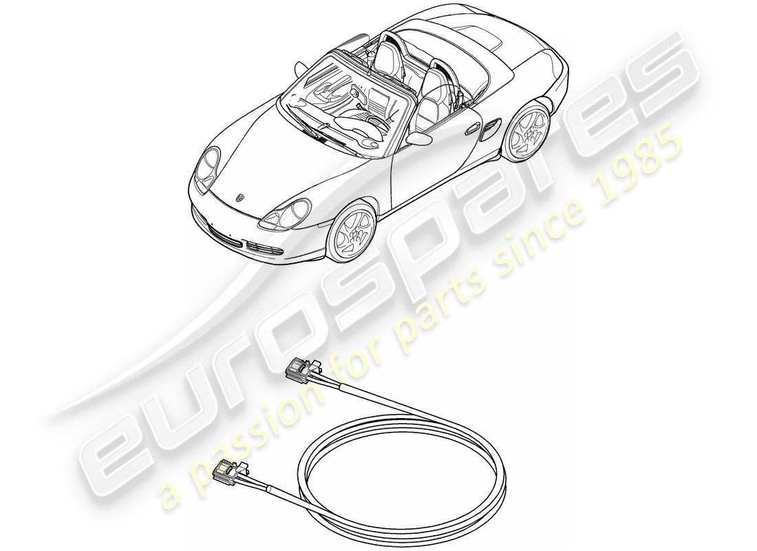 porsche 2000 (986 boxster) fibra óptica ligera - d - mj 2003>> diagrama de piezas