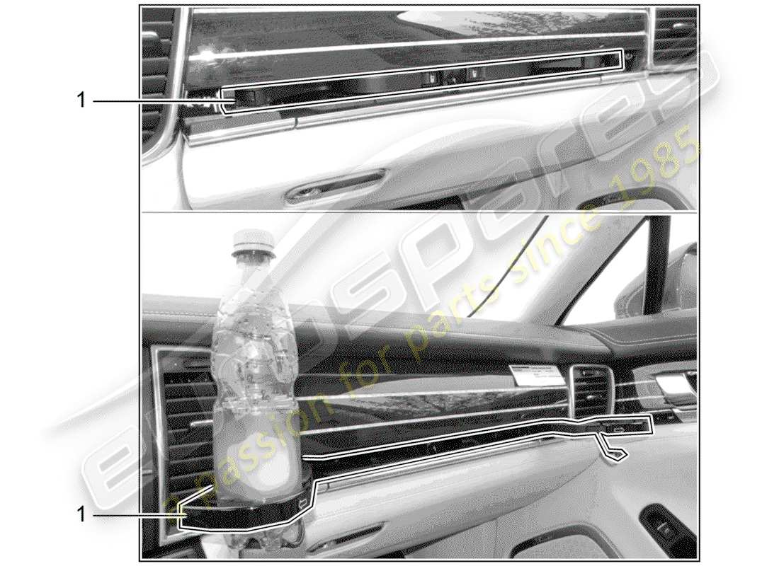porsche 2016 (tequipment panamera) posavasos diagrama de piezas