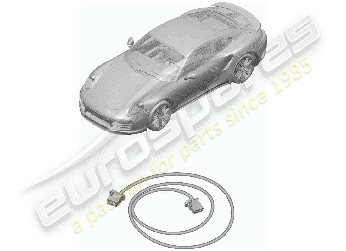 porsche 2020 (991-2 turbo) diagrama de piezas de fibra óptica ligera