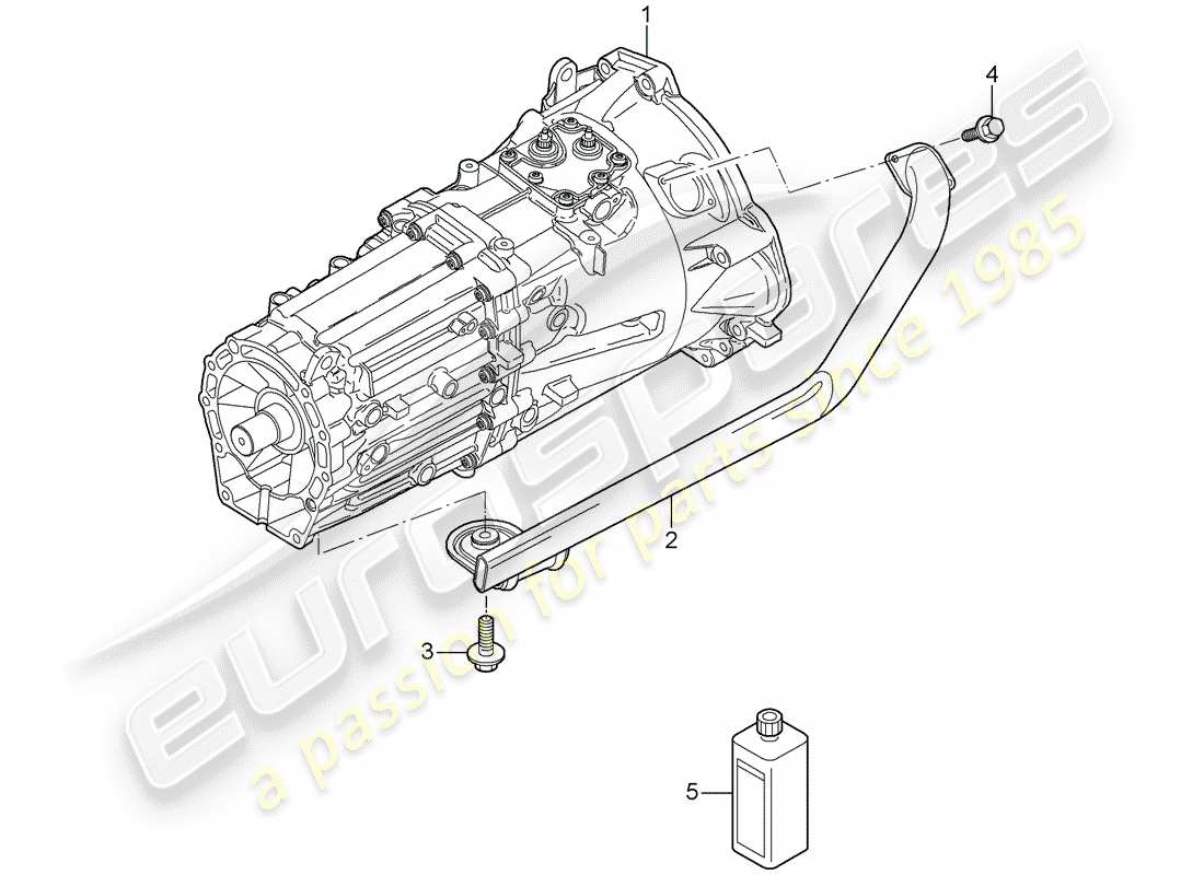 porsche 2010 (cayenne e1 9pa) transmisión de repuesto diagrama de piezas