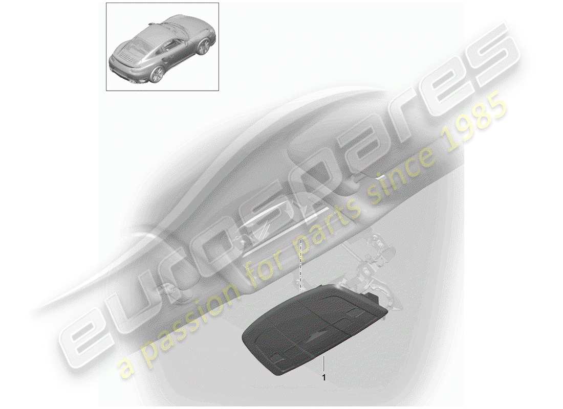 porsche 2020 (991-2 turbo) diagrama de piezas del soporte