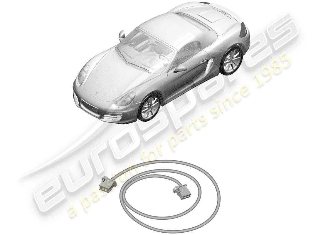 porsche 2016 (981 boxster) fibra óptica ligera diagrama de piezas