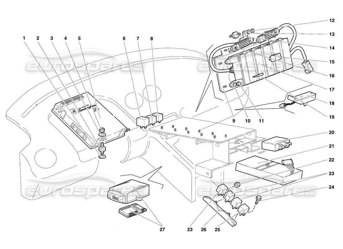 lamborghini diablo se30 (1995) sistema eléctrico (hasta se 079-150) diagrama de piezas