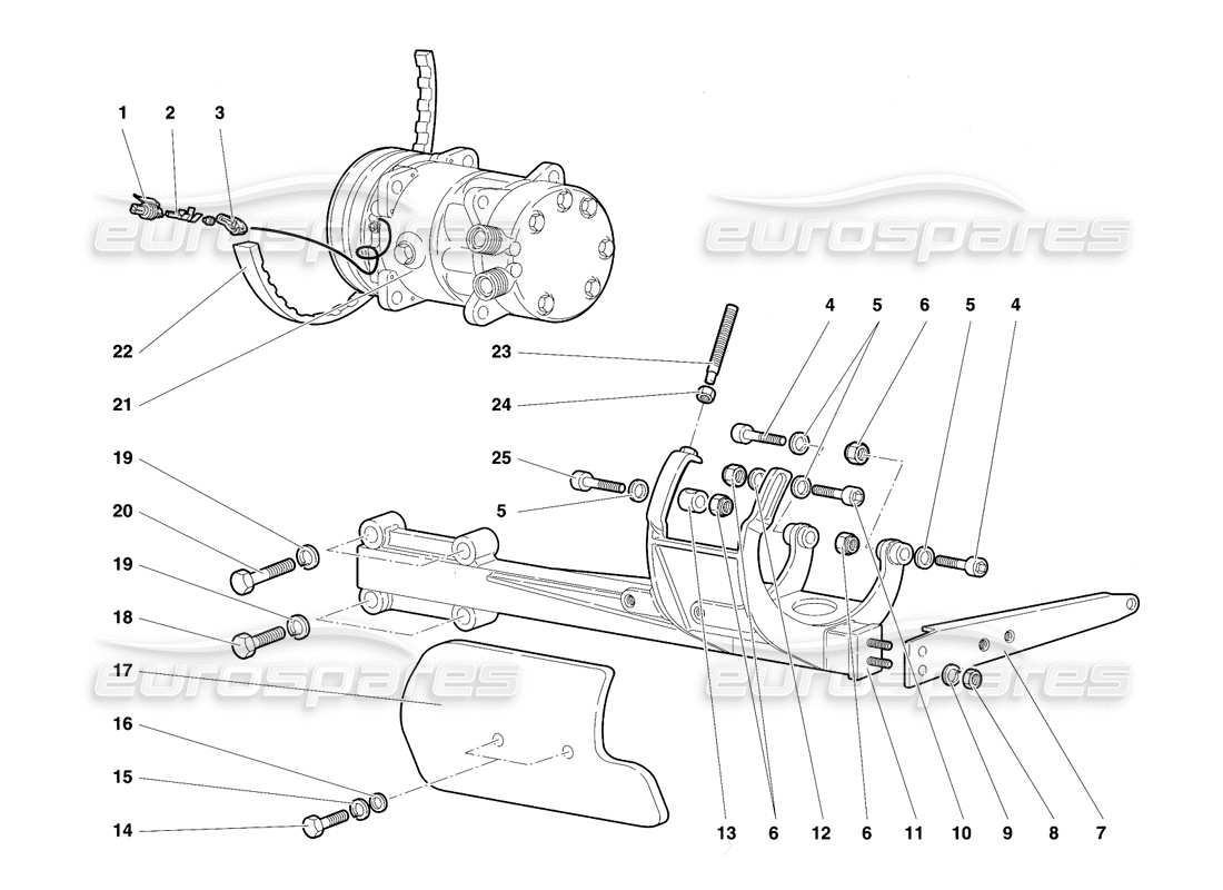 lamborghini diablo se30 (1995) diagrama de piezas de control de clima