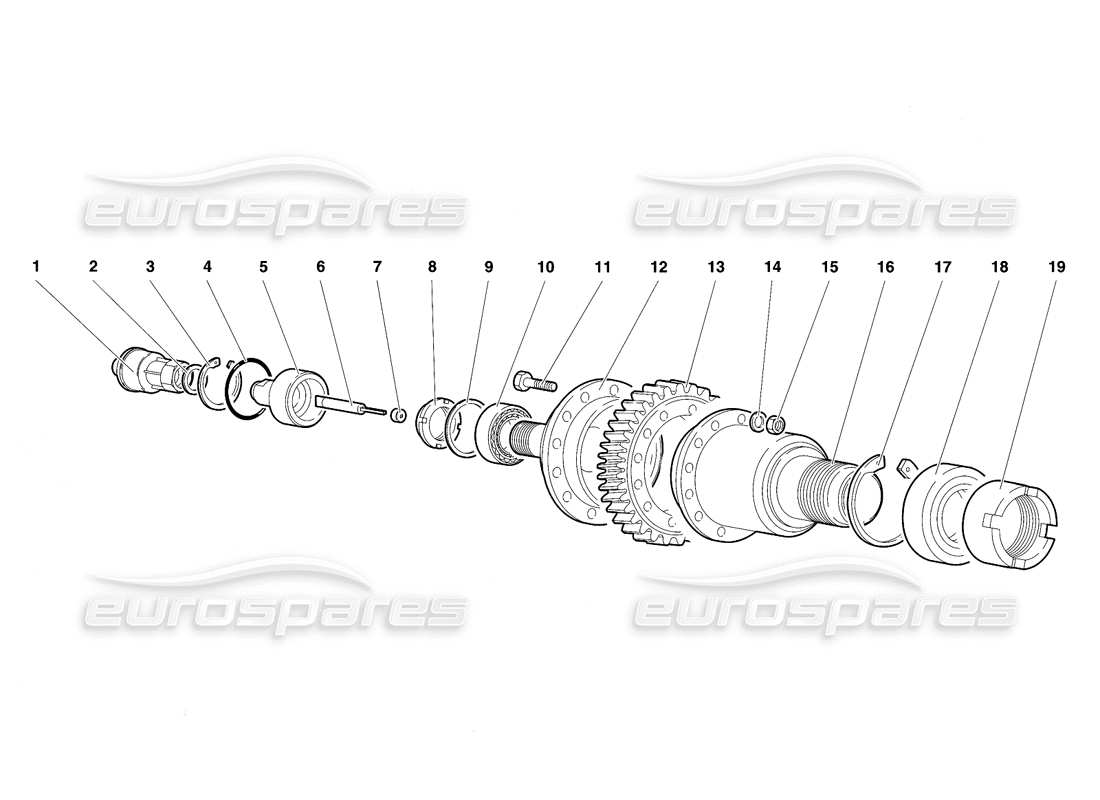 lamborghini diablo se30 (1995) emisor del velocímetro diagrama de piezas