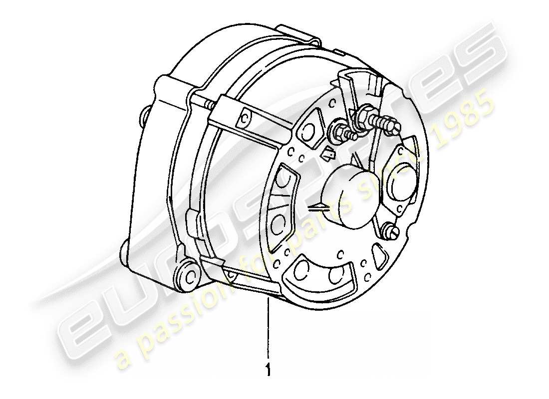 un diagrama de piezas del catálogo de piezas porsche 1976 (refurbished and exchange catalogue)