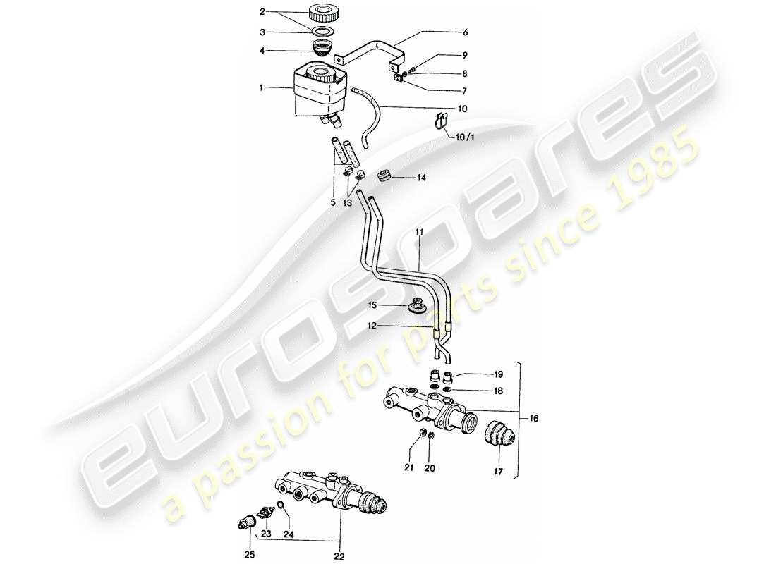 un diagrama de piezas del catálogo de piezas porsche 914