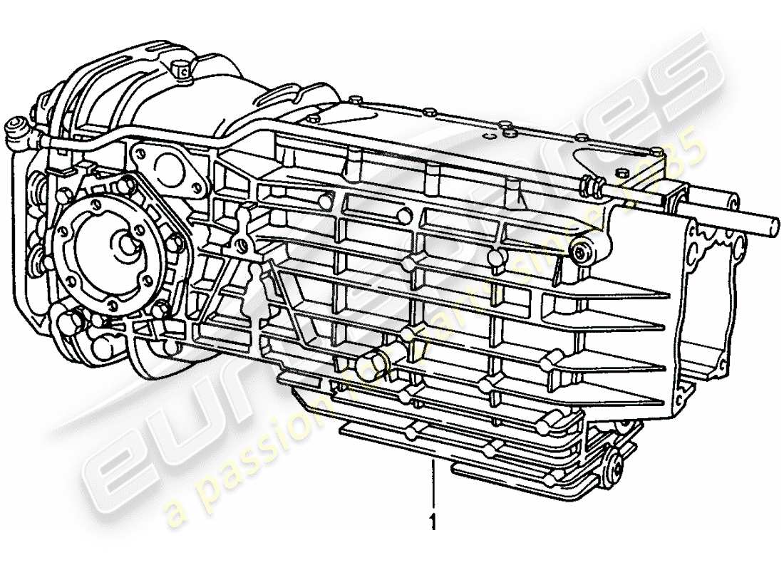 un diagrama de piezas del catálogo de piezas porsche 2000 (refurbished and exchange catalogue)