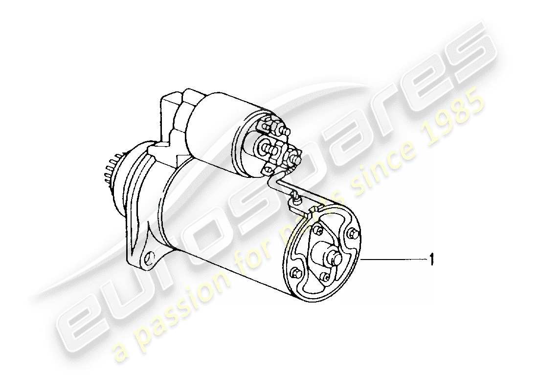 un diagrama de piezas del catálogo de piezas porsche 1987 (refurbished and exchange catalogue)