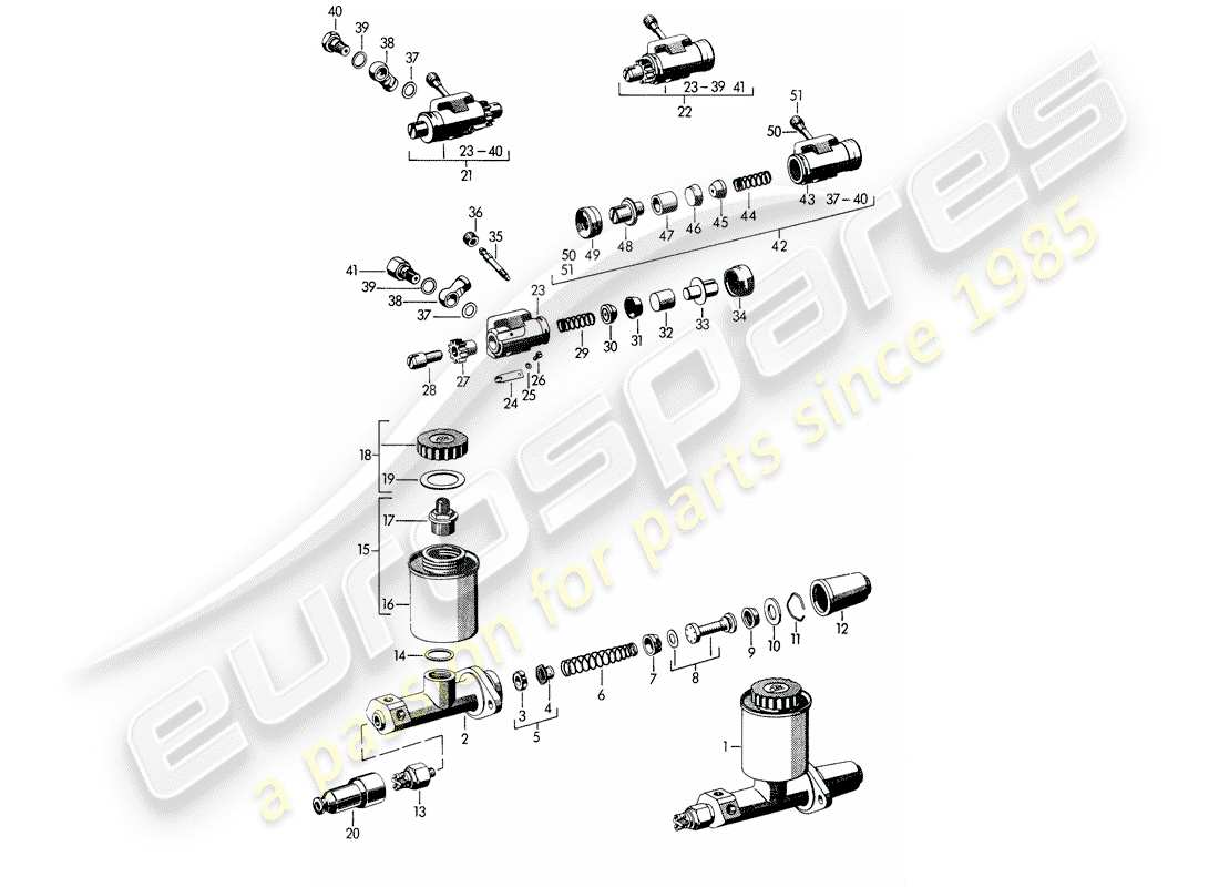 un diagrama de piezas del catálogo de piezas porsche 1963 (356b/356c)