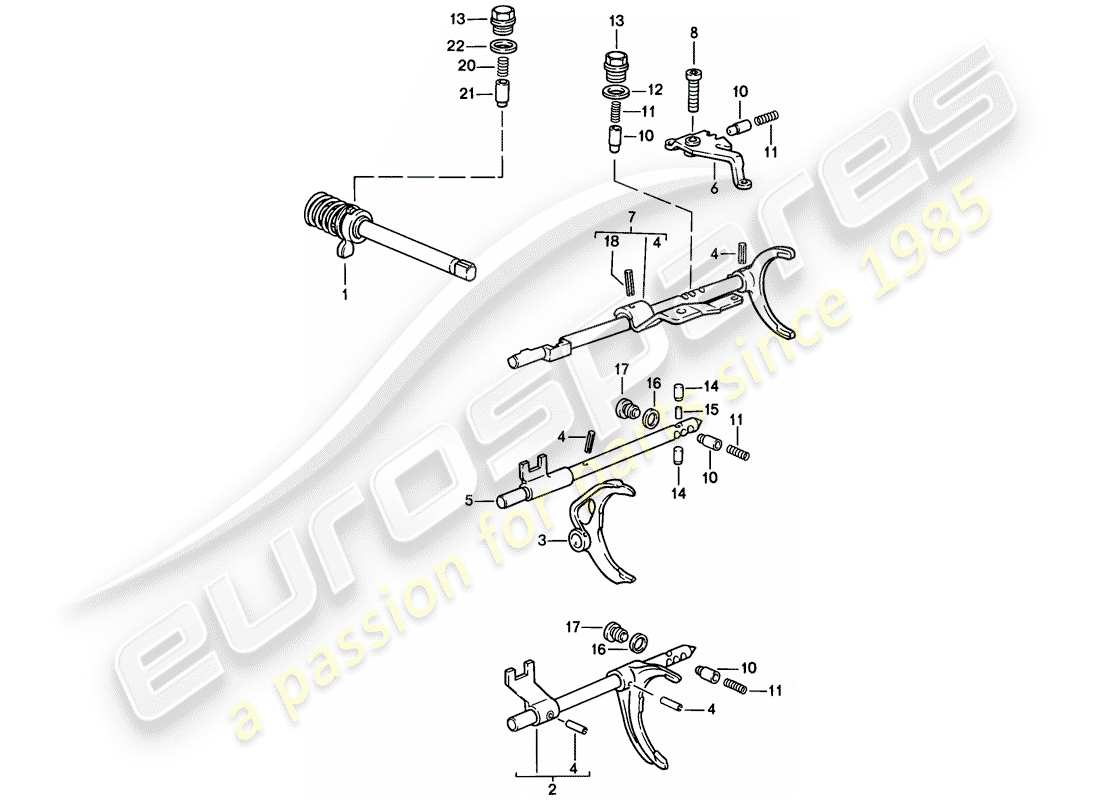 un diagrama de piezas del catálogo de piezas porsche 1982 (944)