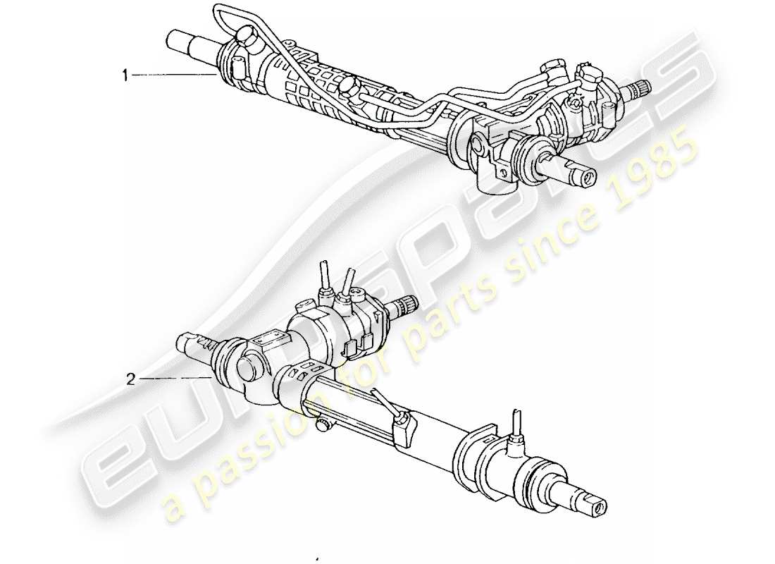un diagrama de piezas del catálogo de piezas porsche 1991 (refurbished and exchange catalogue)