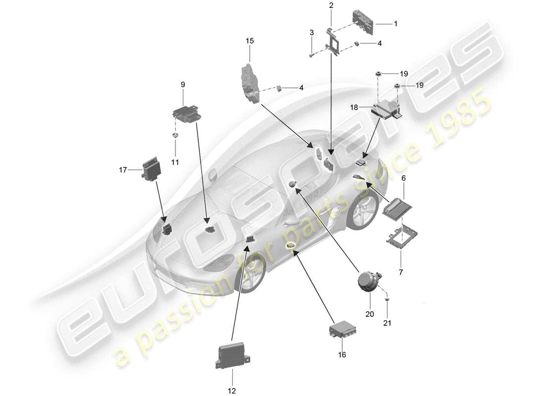 diagrama de pieza que contiene el número de pieza 982907601