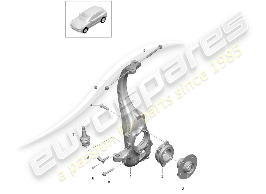 un diagrama de piezas del catálogo de piezas porsche 2014 (macan)